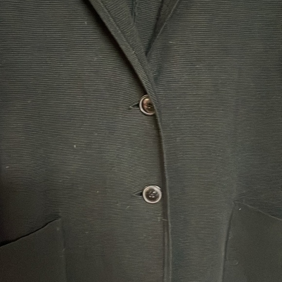 J. Crew size Medium 100% Cotton Black Super Soft & Stretchy Two Button Blazer - Picture 6 of 10